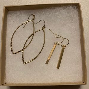 Delicate gold tone earring bundle